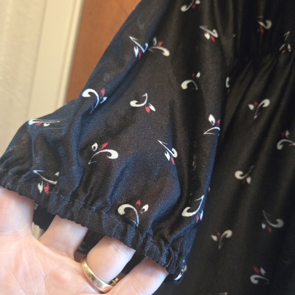 Vintage BEAUTIFUL sheer black & floral dress no tags or size approx szM - Picture 4 of 8